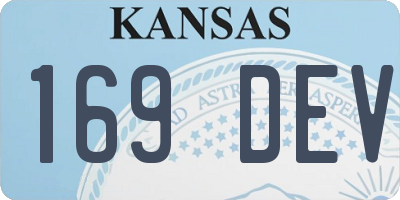 KS license plate 169DEV
