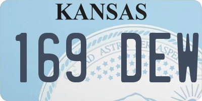 KS license plate 169DEW