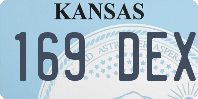 KS license plate 169DEX