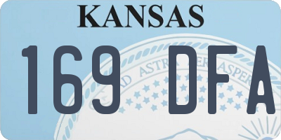 KS license plate 169DFA