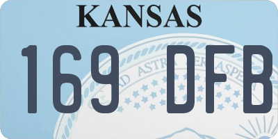 KS license plate 169DFB