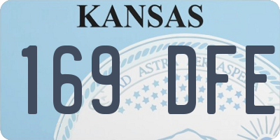 KS license plate 169DFE
