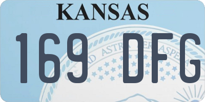 KS license plate 169DFG