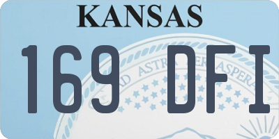 KS license plate 169DFI