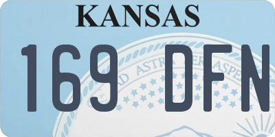 KS license plate 169DFN