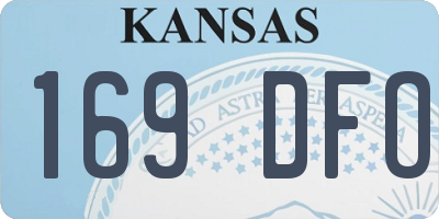KS license plate 169DFO