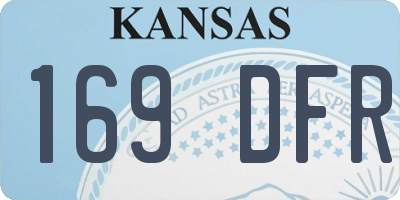 KS license plate 169DFR