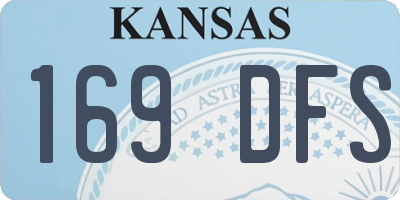 KS license plate 169DFS