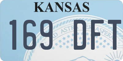 KS license plate 169DFT