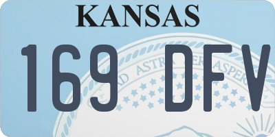 KS license plate 169DFV