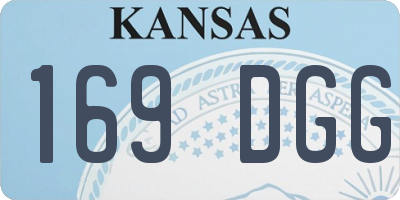 KS license plate 169DGG