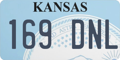 KS license plate 169DNL