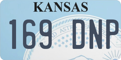 KS license plate 169DNP