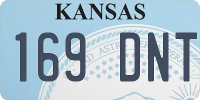 KS license plate 169DNT