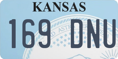 KS license plate 169DNU