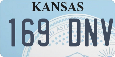 KS license plate 169DNV