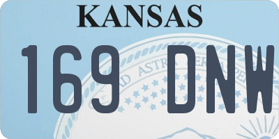 KS license plate 169DNW