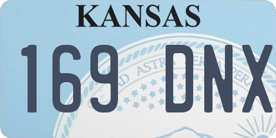 KS license plate 169DNX