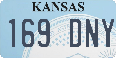 KS license plate 169DNY