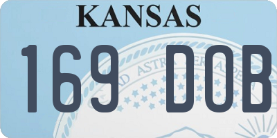 KS license plate 169DOB