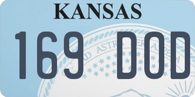 KS license plate 169DOD