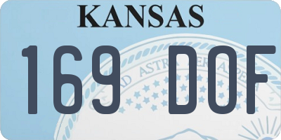 KS license plate 169DOF