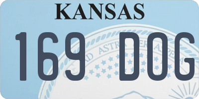 KS license plate 169DOG
