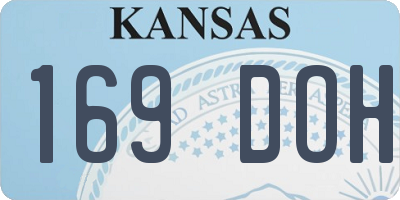 KS license plate 169DOH