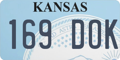 KS license plate 169DOK