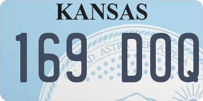 KS license plate 169DOQ