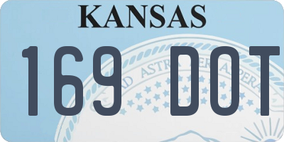 KS license plate 169DOT