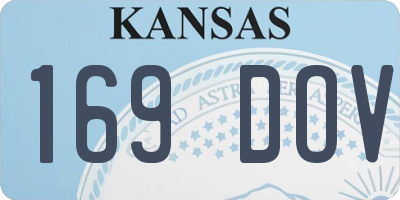 KS license plate 169DOV
