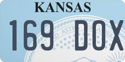KS license plate 169DOX