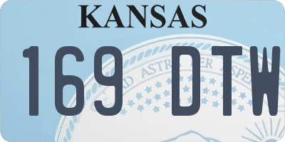 KS license plate 169DTW