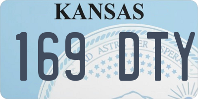 KS license plate 169DTY