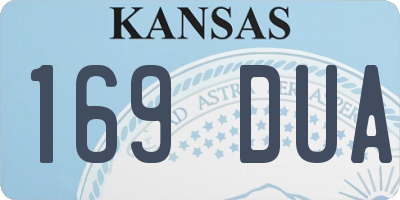 KS license plate 169DUA