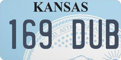 KS license plate 169DUB
