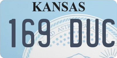 KS license plate 169DUC