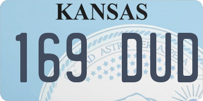 KS license plate 169DUD