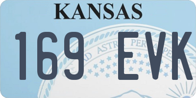 KS license plate 169EVK