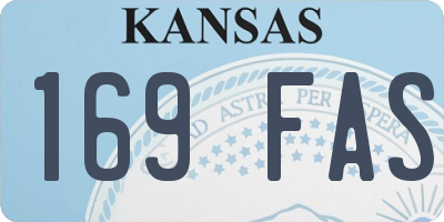 KS license plate 169FAS