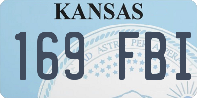 KS license plate 169FBI