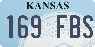 KS license plate 169FBS