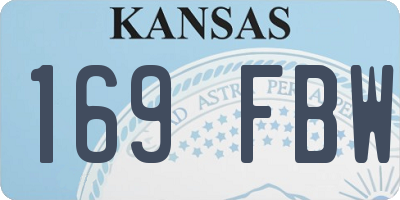 KS license plate 169FBW