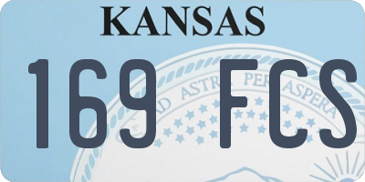 KS license plate 169FCS