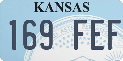 KS license plate 169FEF
