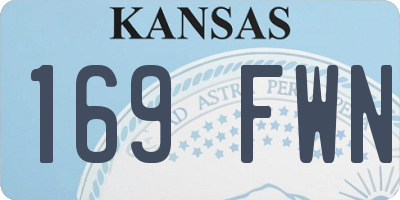 KS license plate 169FWN