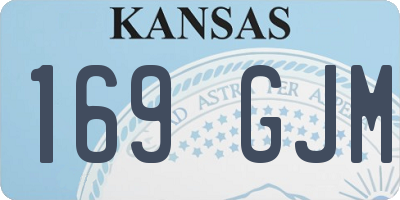 KS license plate 169GJM