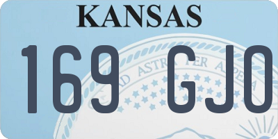 KS license plate 169GJO