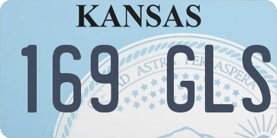 KS license plate 169GLS